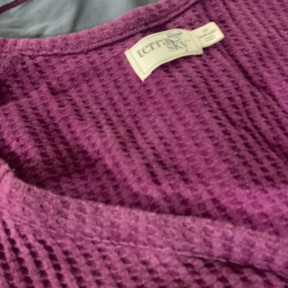 Terra & Sky Plum Knit Top - Picture 2 of 2